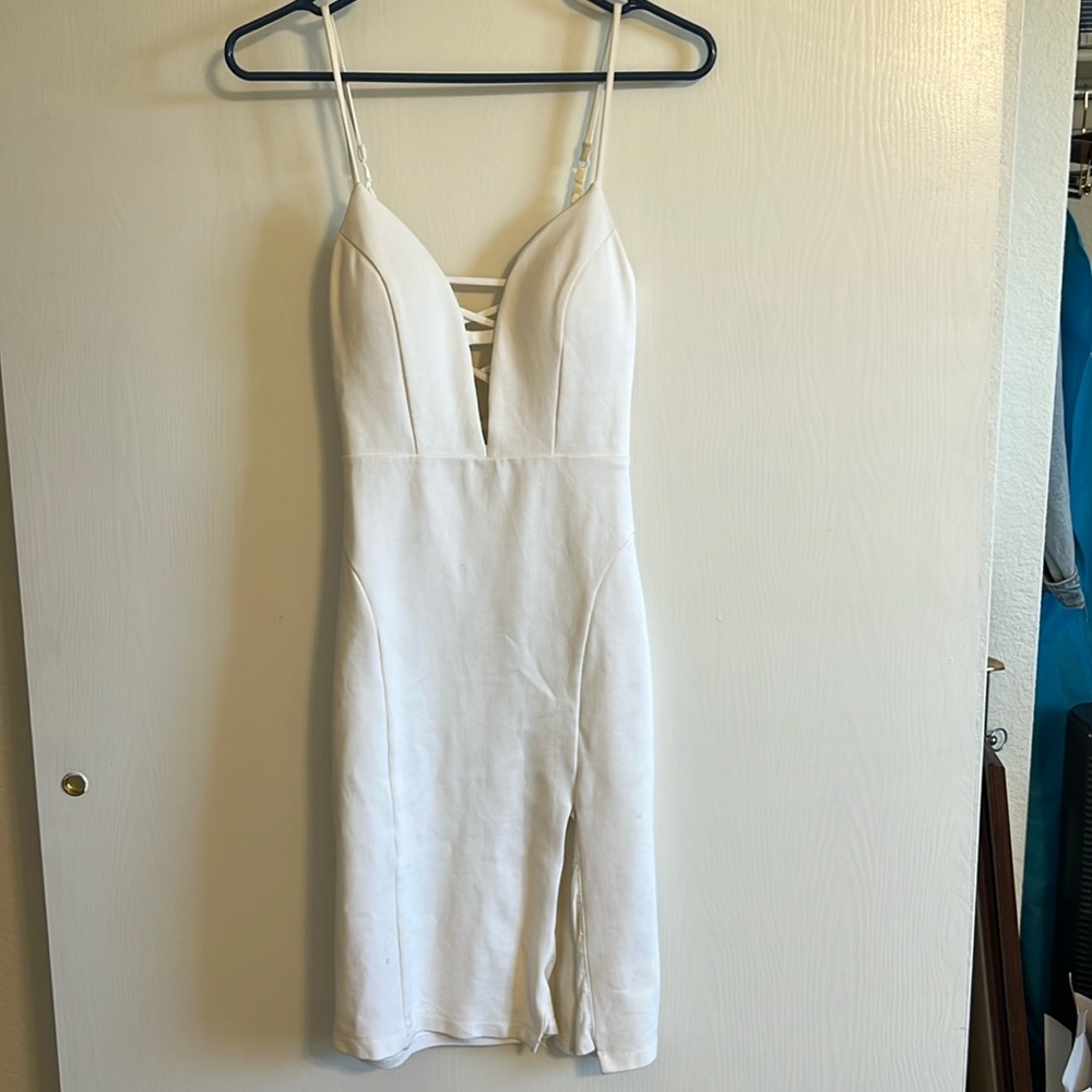 XXS White bebe cocktail dress.